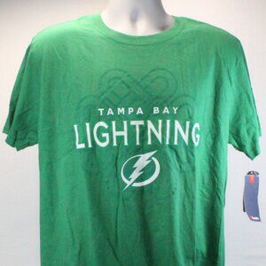 Tampa Bay Lightning St. Patrick's Day Crewneck Short Sleeve Tee Adult Size Large